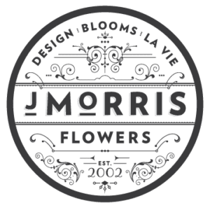 J Morris Flowers black logo - design, blooms, la vie
