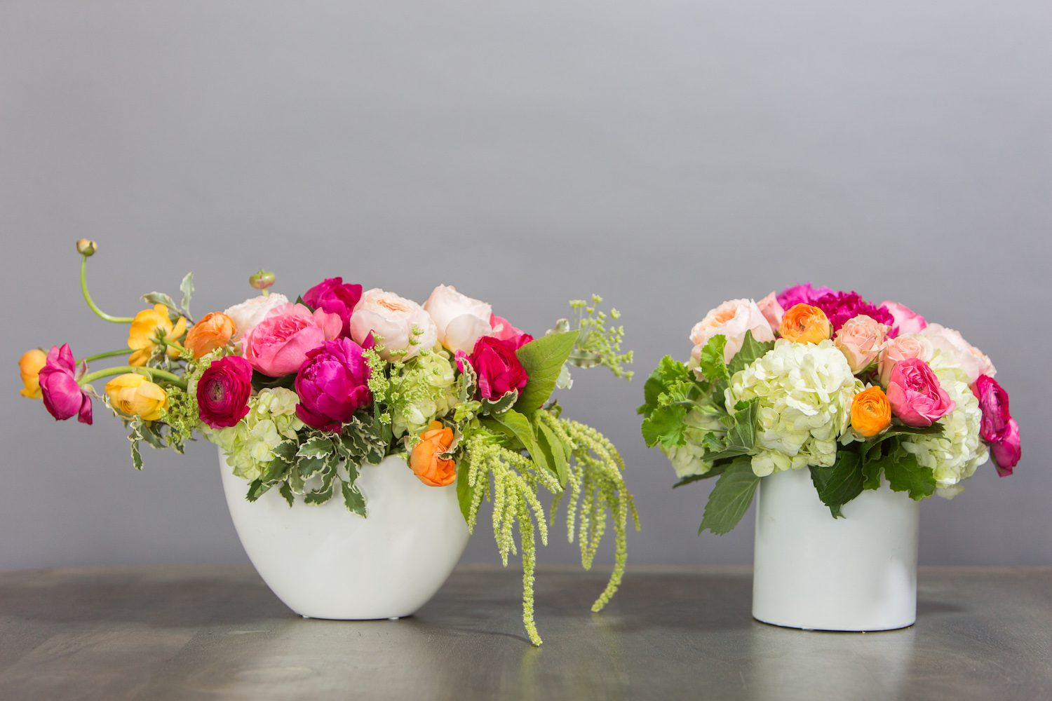 Peonies, Hydrangea, Ranunculus and Amaranthus