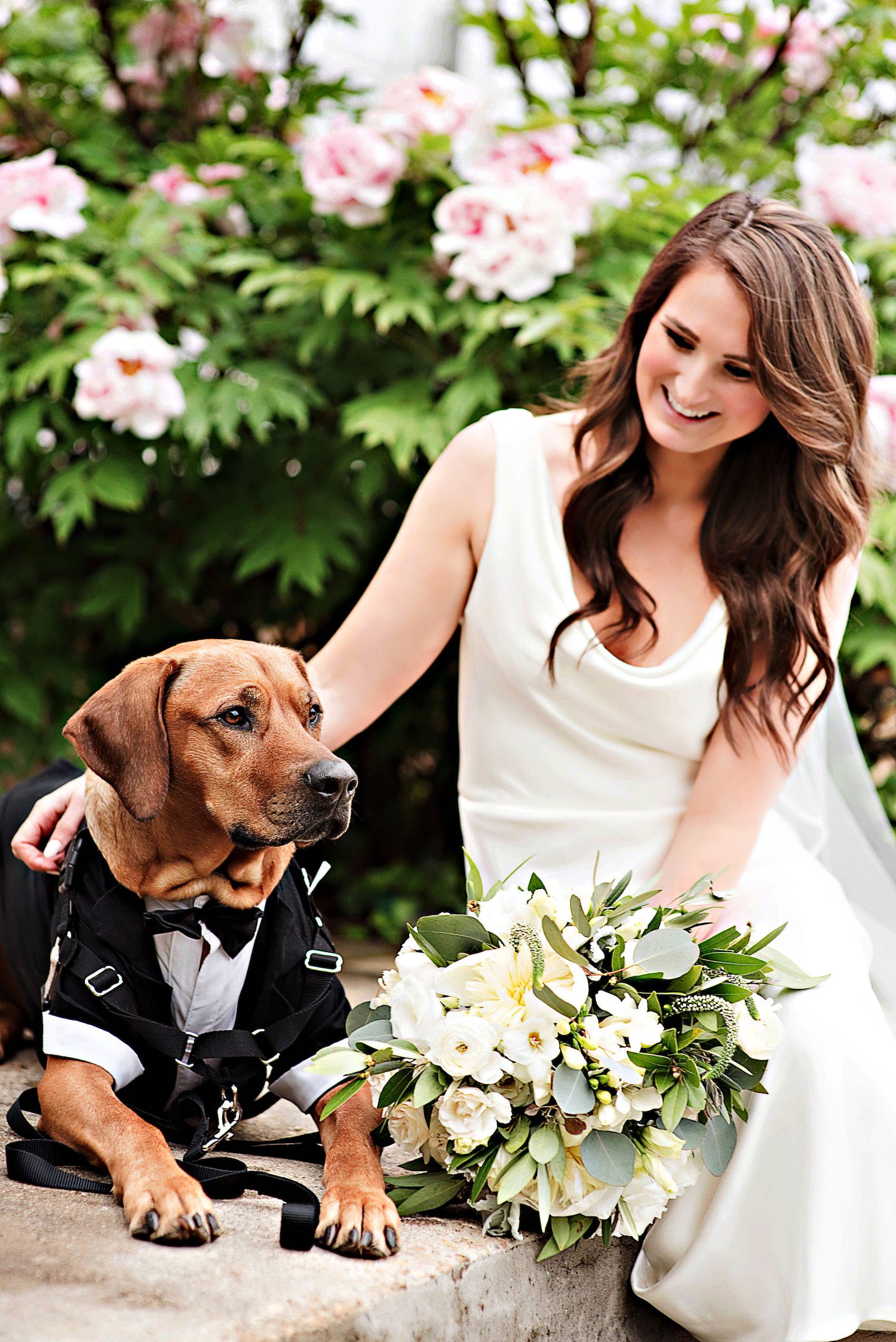 Kayla Plochan and her dog. Photographed by the Photography Smiths.