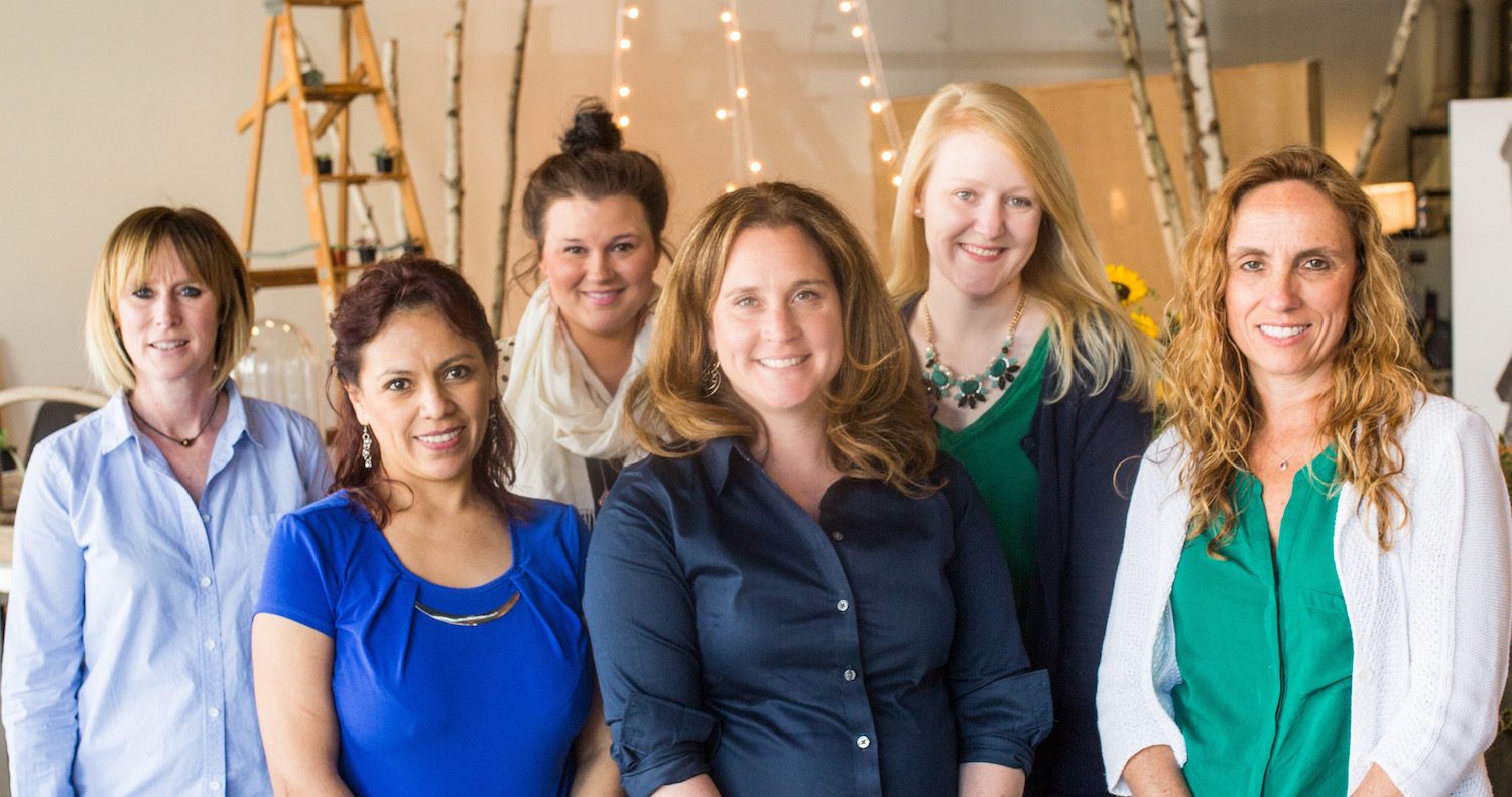 Members of the J. Morris Flowers team, Heather, Myriam, Jennifer, Sofia, Jaime and Katie. 