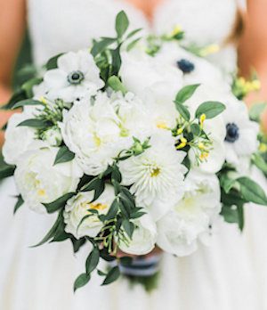 Slightly looser, mounded, bouquet. Photo credit: Hay Alexandra Photography.