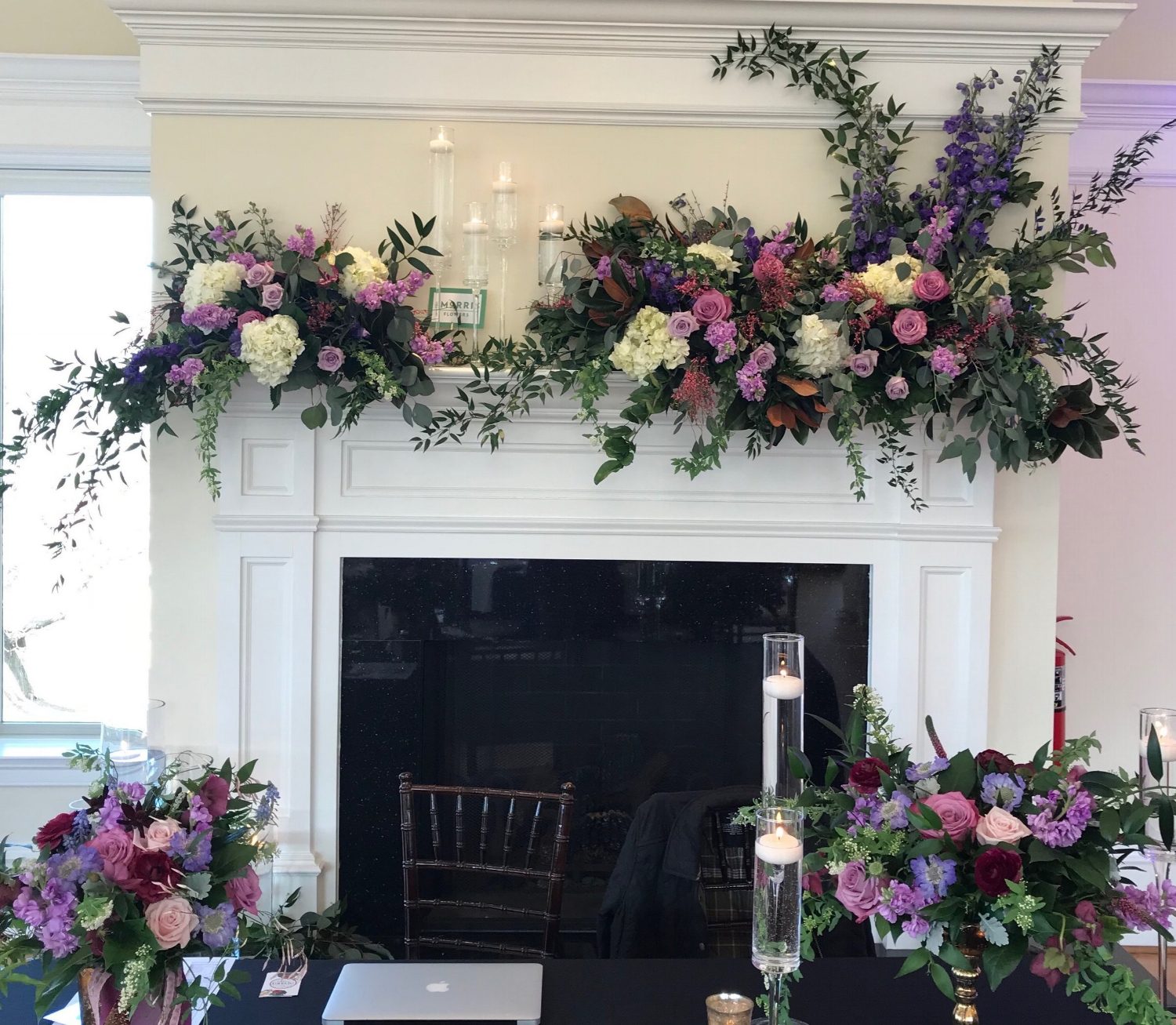 The mantle at Breaux Vineyards in Purcellville, Virginia.