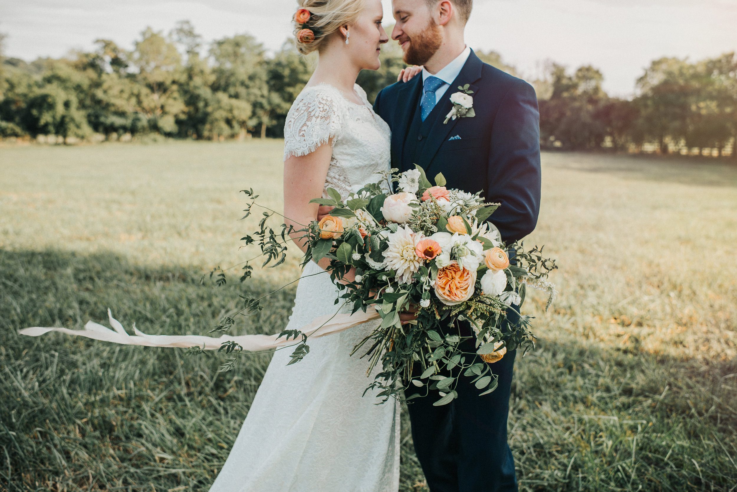 Katie and David, muted Fall bouquet