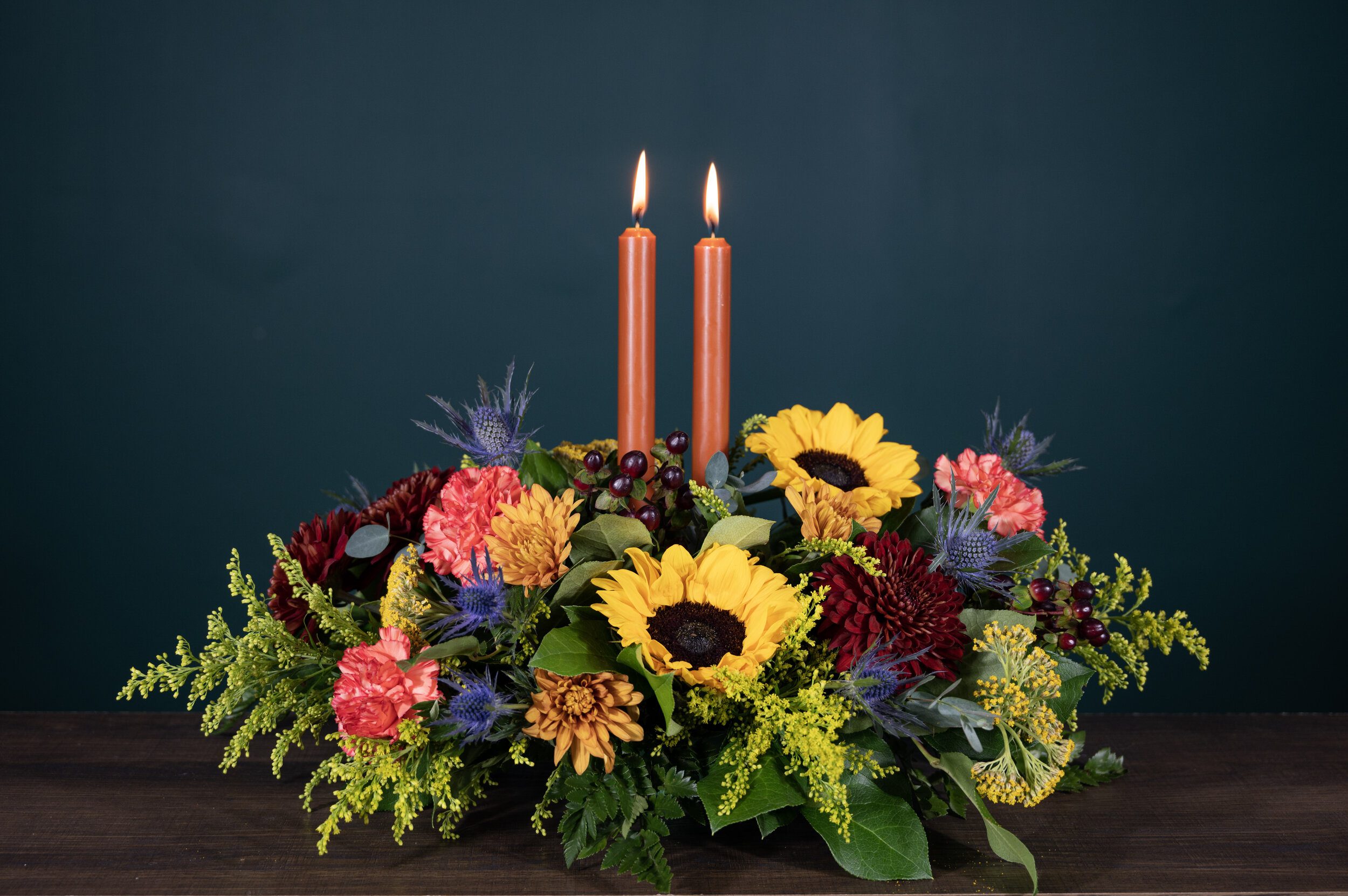 Traditional 2-Candle Centerpiece “Grace”