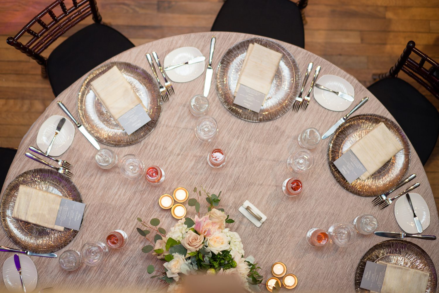Aerial View Table Wedding