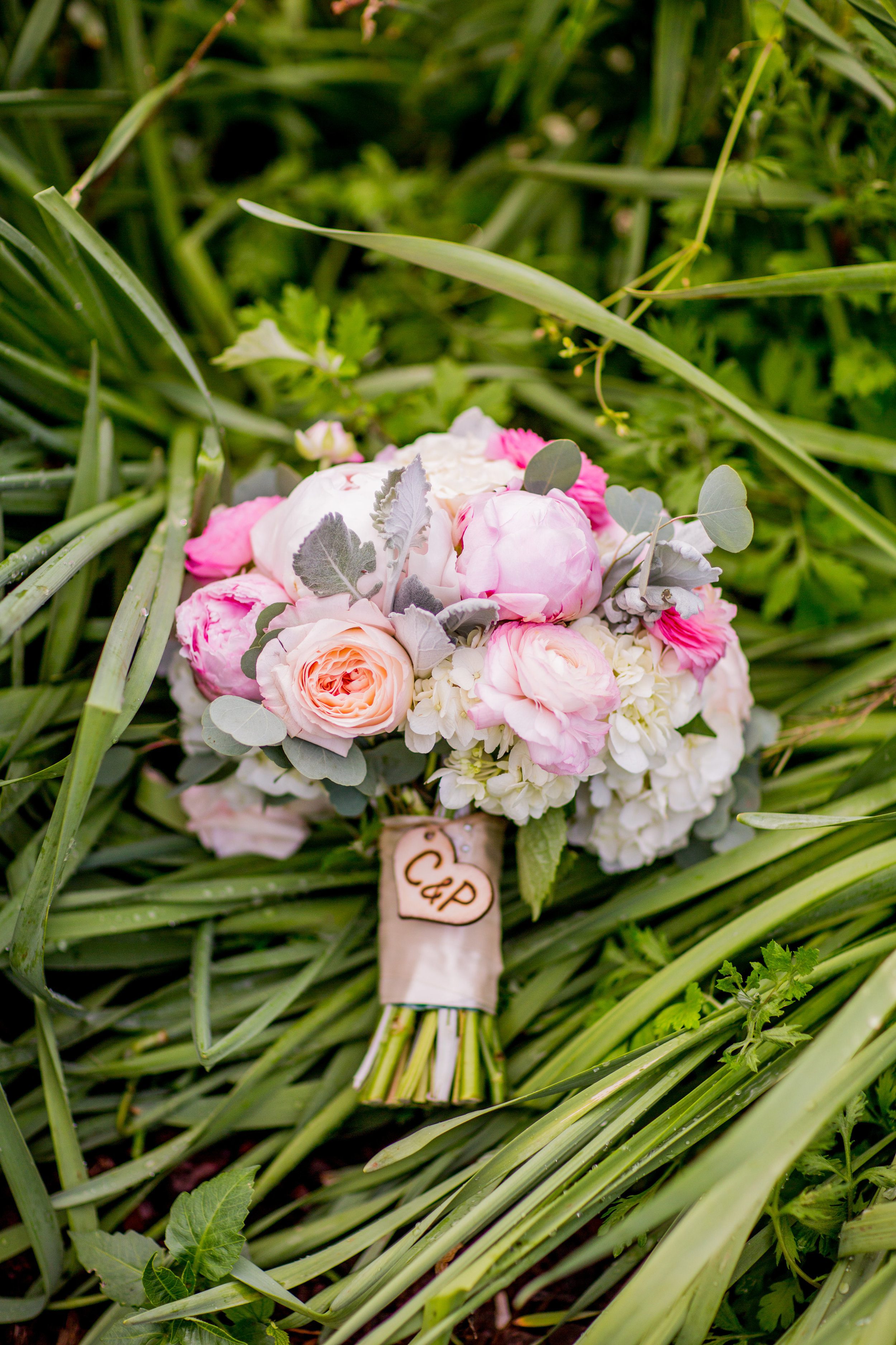 Pink Peonies in a blush bouquet, Photography by Kelly Pollack at Kaypea Photography.