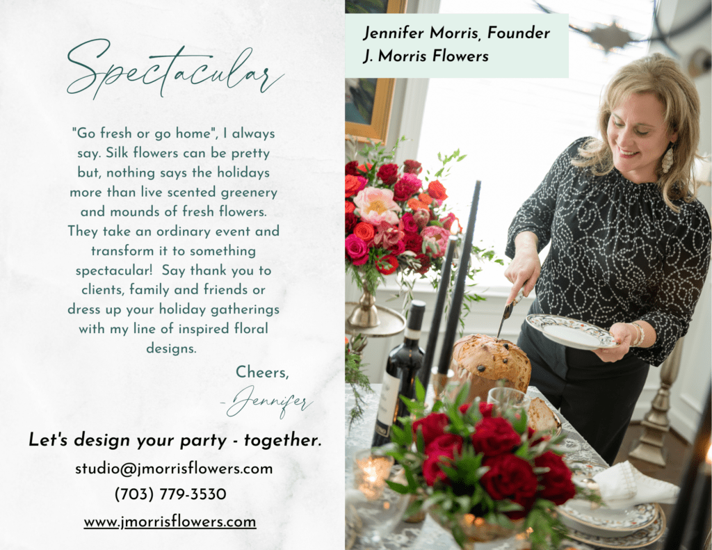 Jennifer Morris. Founder J. Morris Flowers